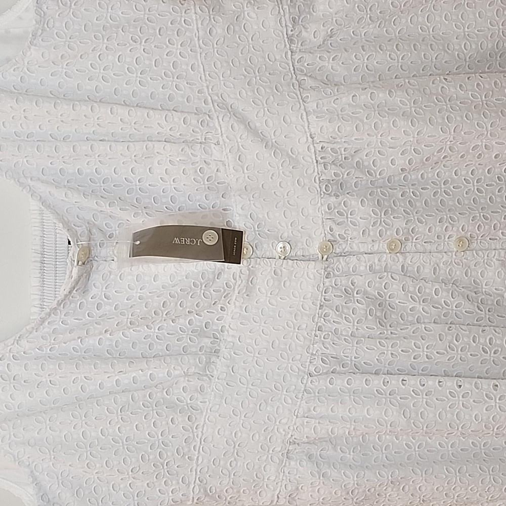 NWT J.Crew Eyelet Button-Front Sleeveless Midi Dress Size 8 - Picture 7 of 16